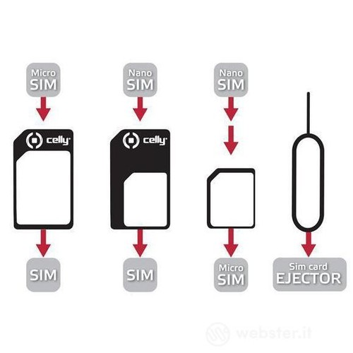 Kit adattatori universali sim - kit,
